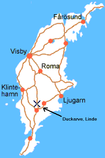 Karta över Gotland