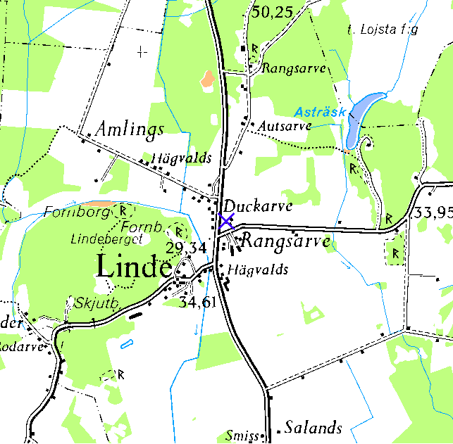 Karta över Linde